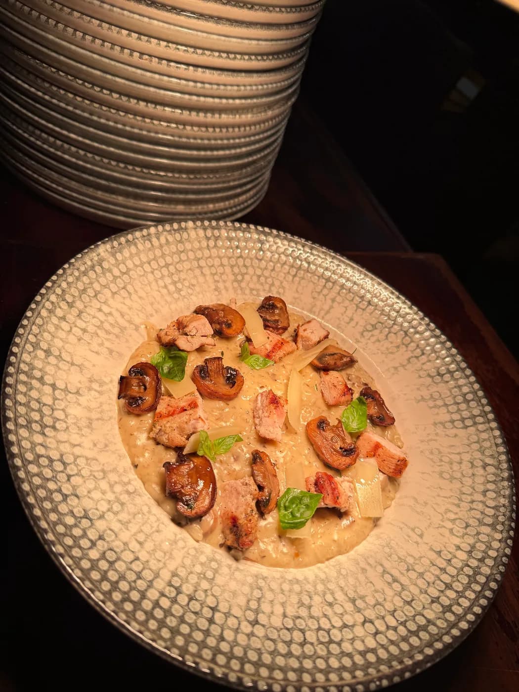 Chicken and mushroom risotto